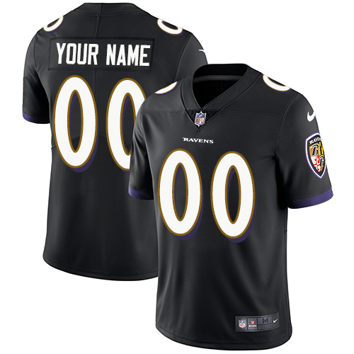 Women's Baltimore Ravens ACTIVE PLAYER Custom Black Vapor Untouchable Limited Football Jersey(Run Small)